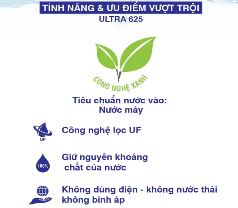 Máy Lọc Nước UF Robot 5 Cấp Ultra 625