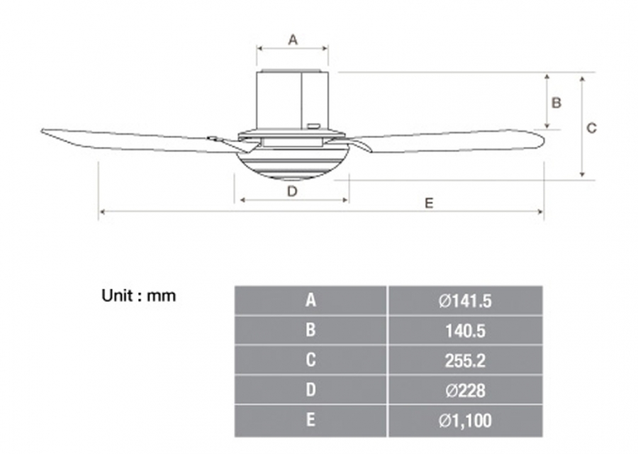 Quạt trần 3 cánh KDK M11SU