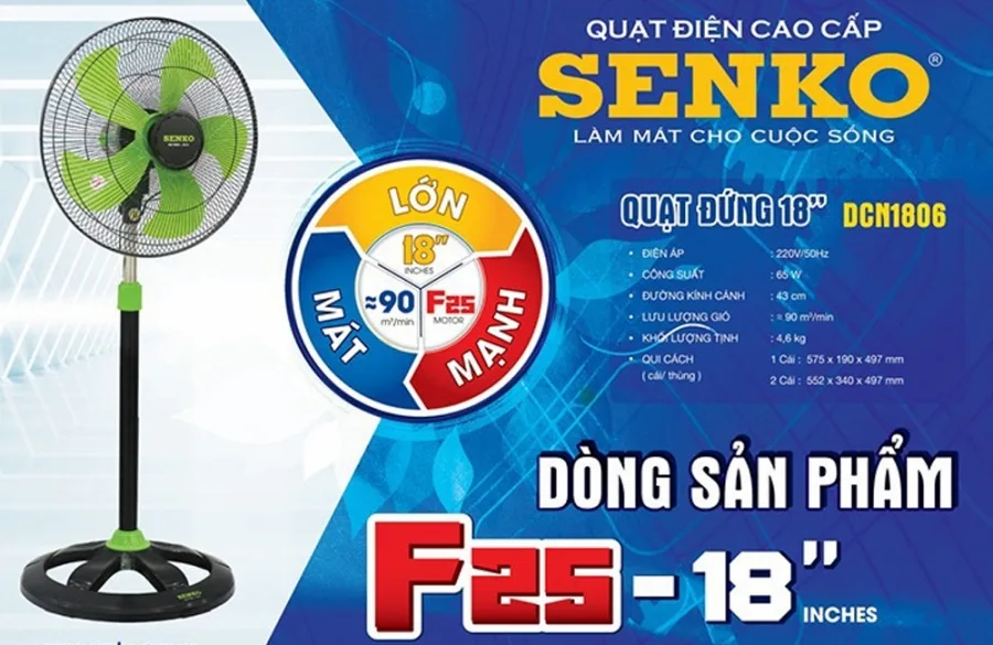 Quạt đứng công nghiệp Senko DCN1806