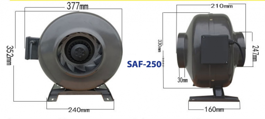 Quạt hút nối ống Superlite Max SAF-250