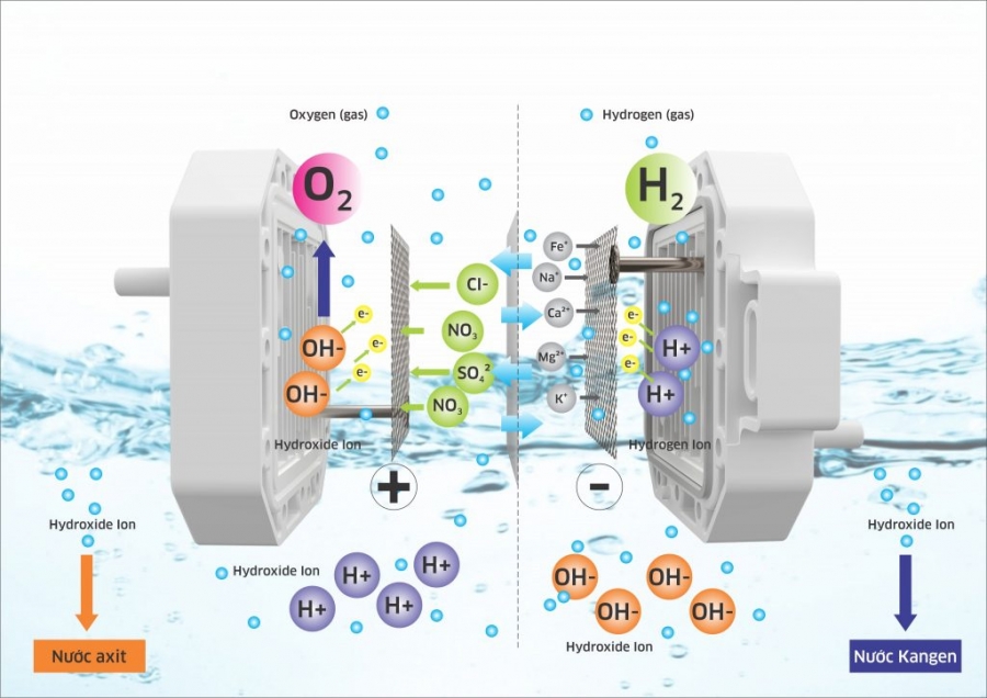 Máy lọc nước Kangaroo Hydrogen ion kiềm KG100EO