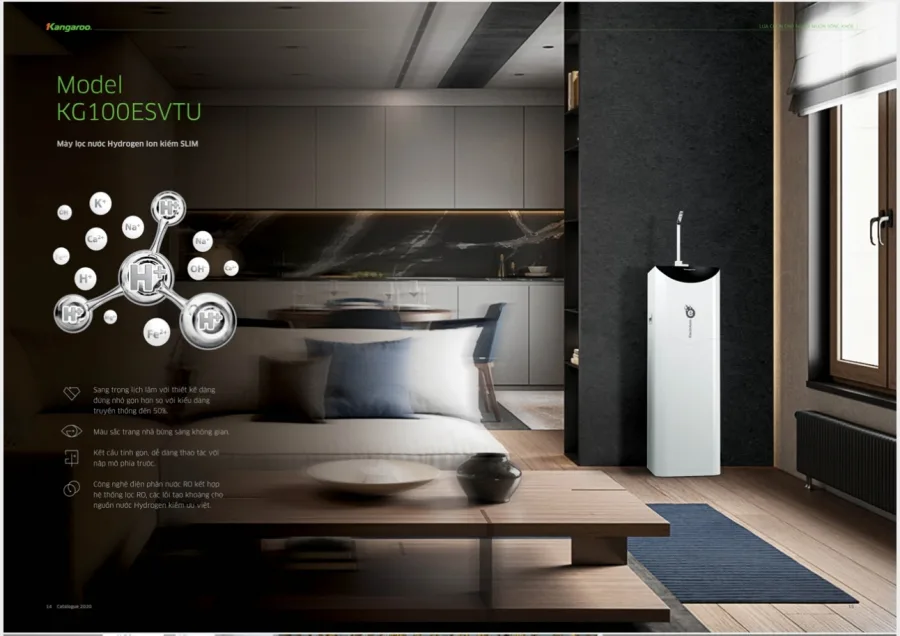 Máy lọc nước Kangaroo Hydrogen ion kiềm KG100ES