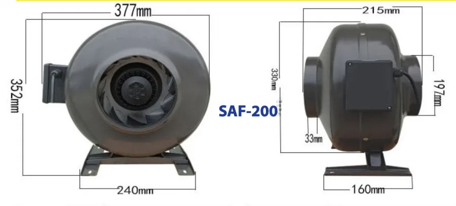 Quạt hút nối ống Superlite Max SAF-200