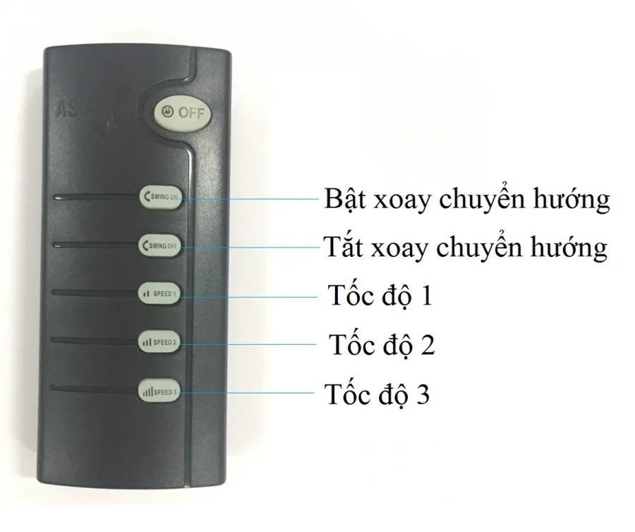 Quạt Đảo Trần ASIA X16002 (có điều khiển)