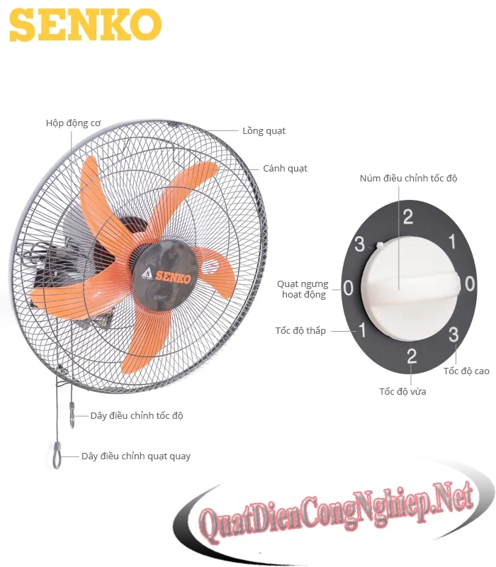 Quạt treo tường Senko TC16