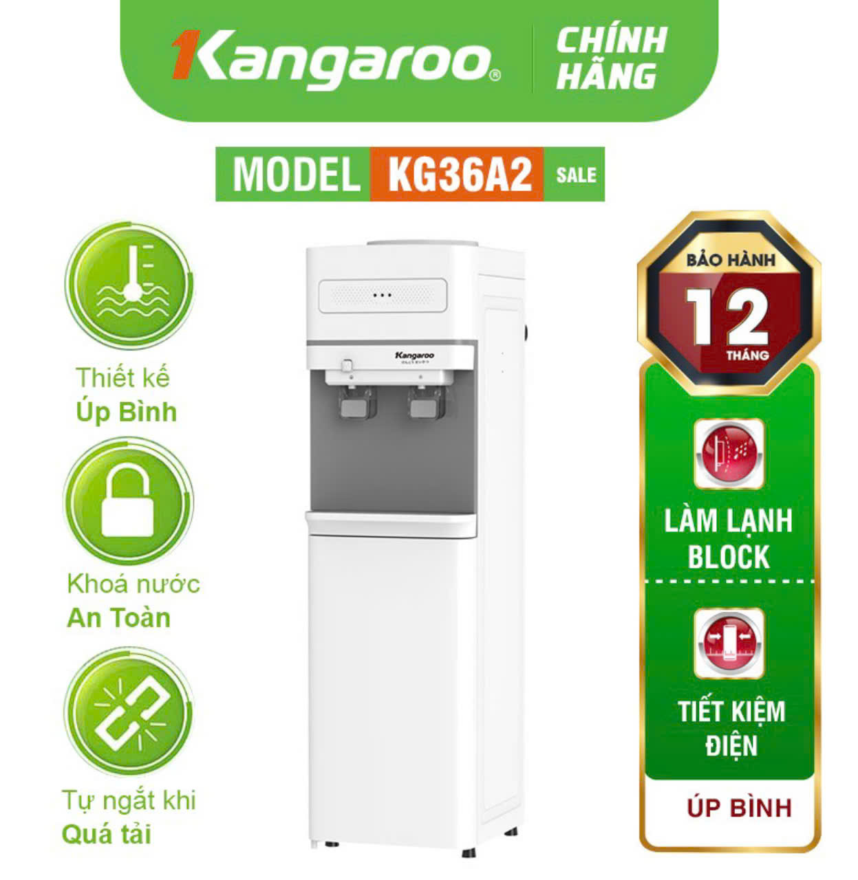 Cây nước uống nóng lạnh Kangaroo KG36A2