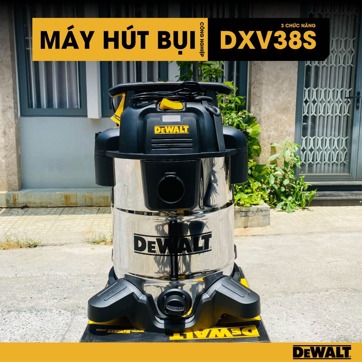 Máy hút bụi công nghiệp khô và ướt Dewalt DXV38S