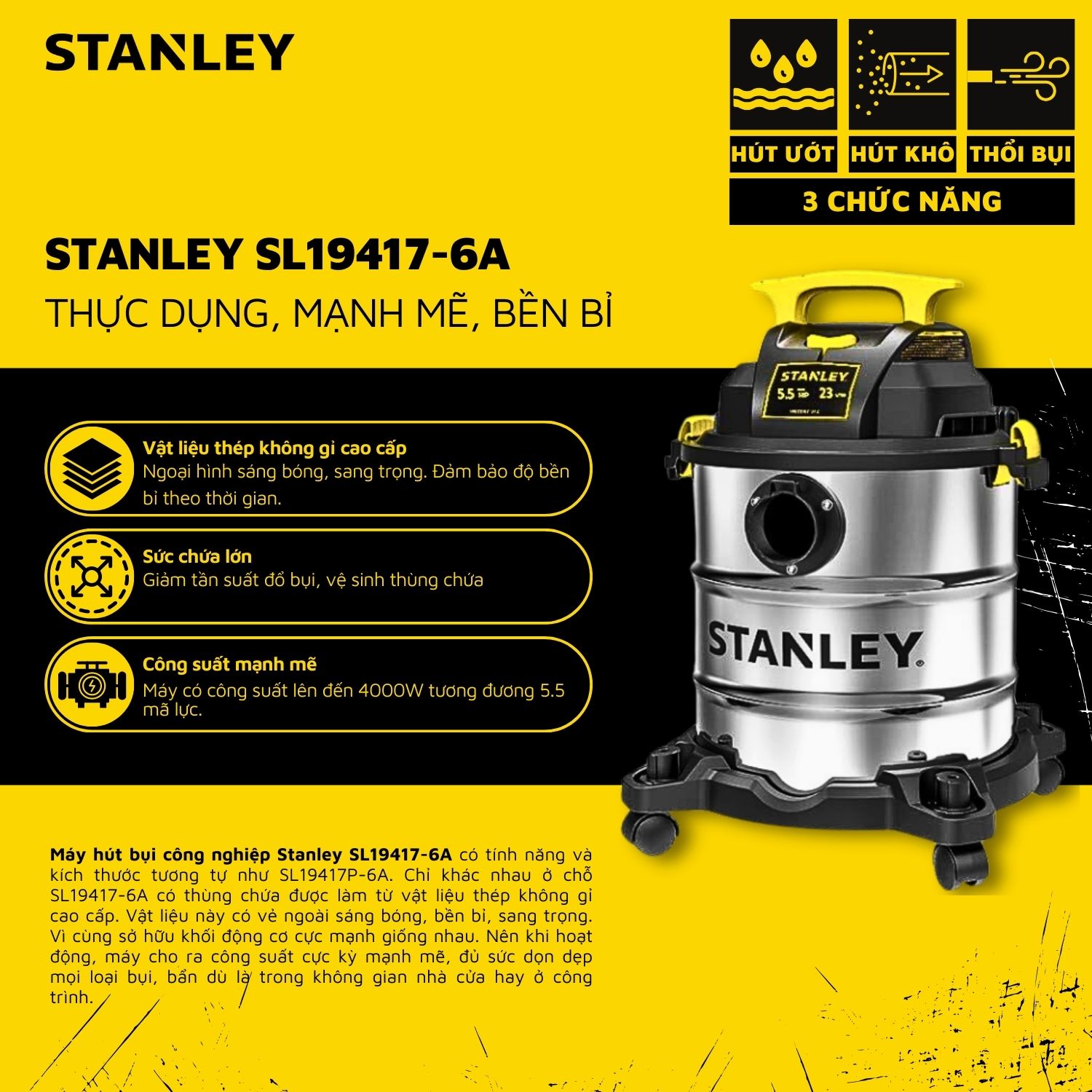 Máy hút bụi Stanley SL19417-6A