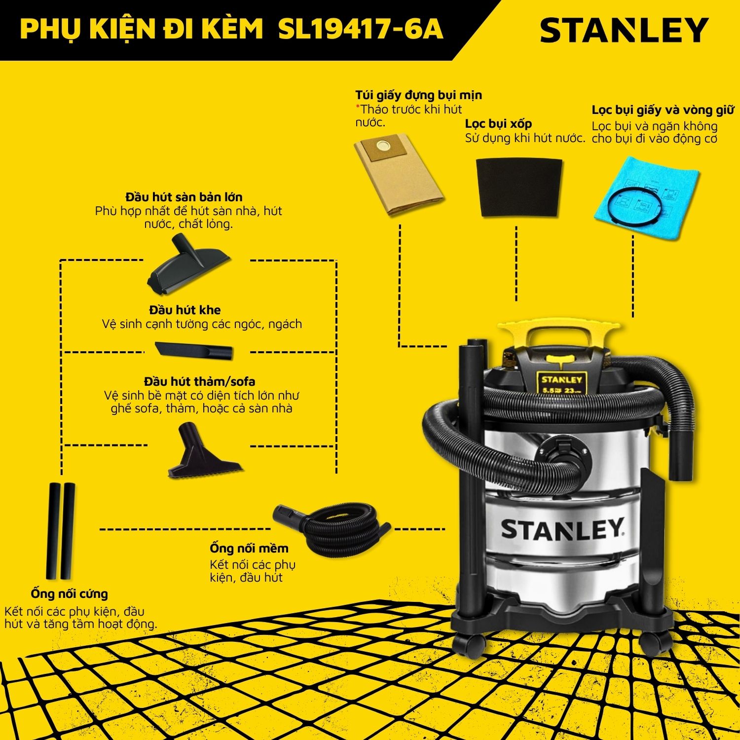 Máy hút bụi Stanley SL19417-6A