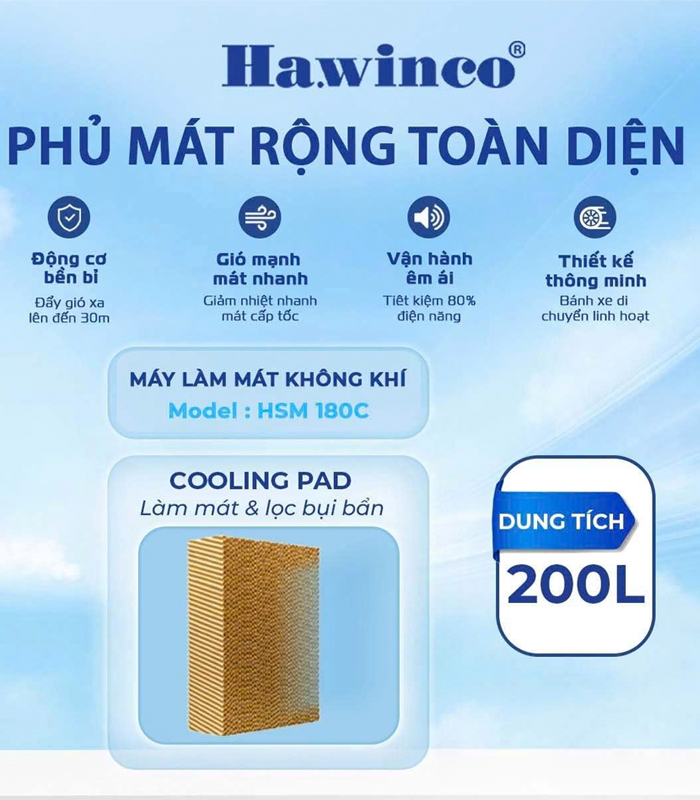 Máy làm mát không khí Ha.winco HSM 180C