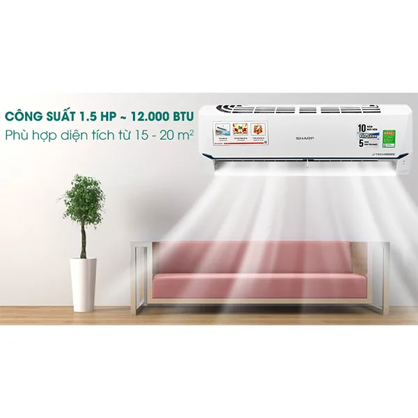 Máy lạnh Sharp Inverter 1.5 HP AH-X13ZEW