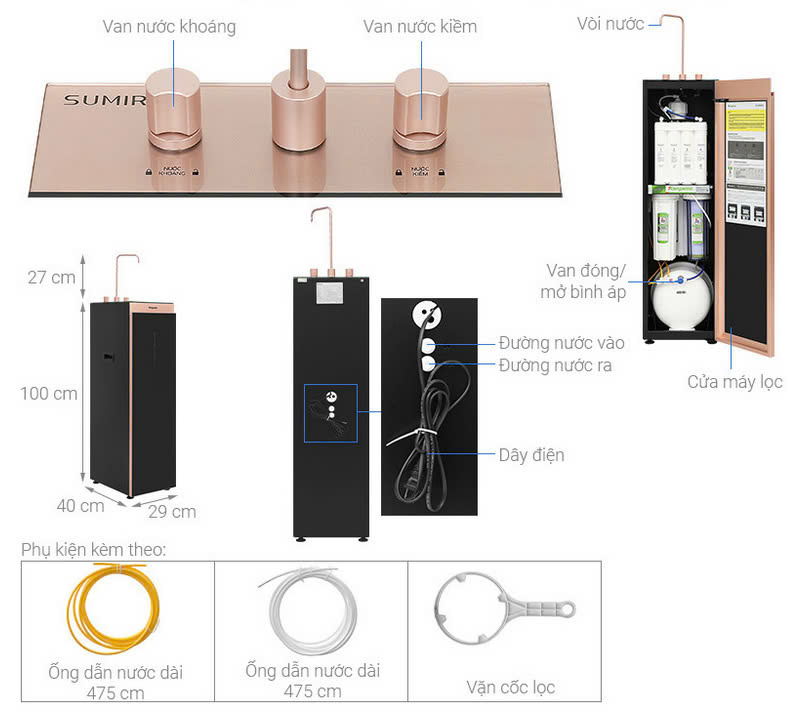 Máy lọc nước Kangaroo Hydrogen ion kiềm KGEP12A1