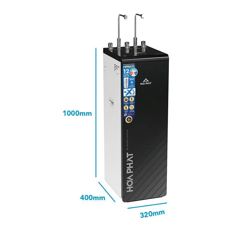 Máy lọc nước RO nóng lạnh Hòa Phát HPN639