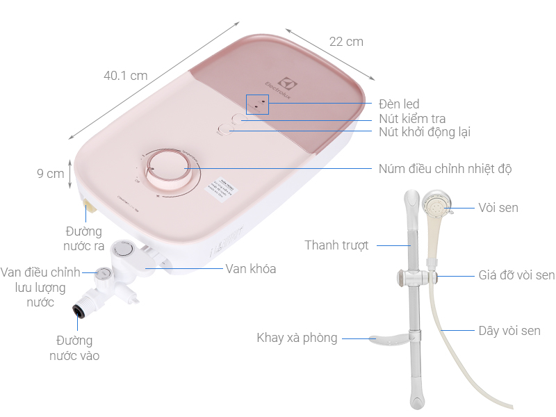 Máy nước nóng trực tiếp Electrolux EWE451LB-DPX2