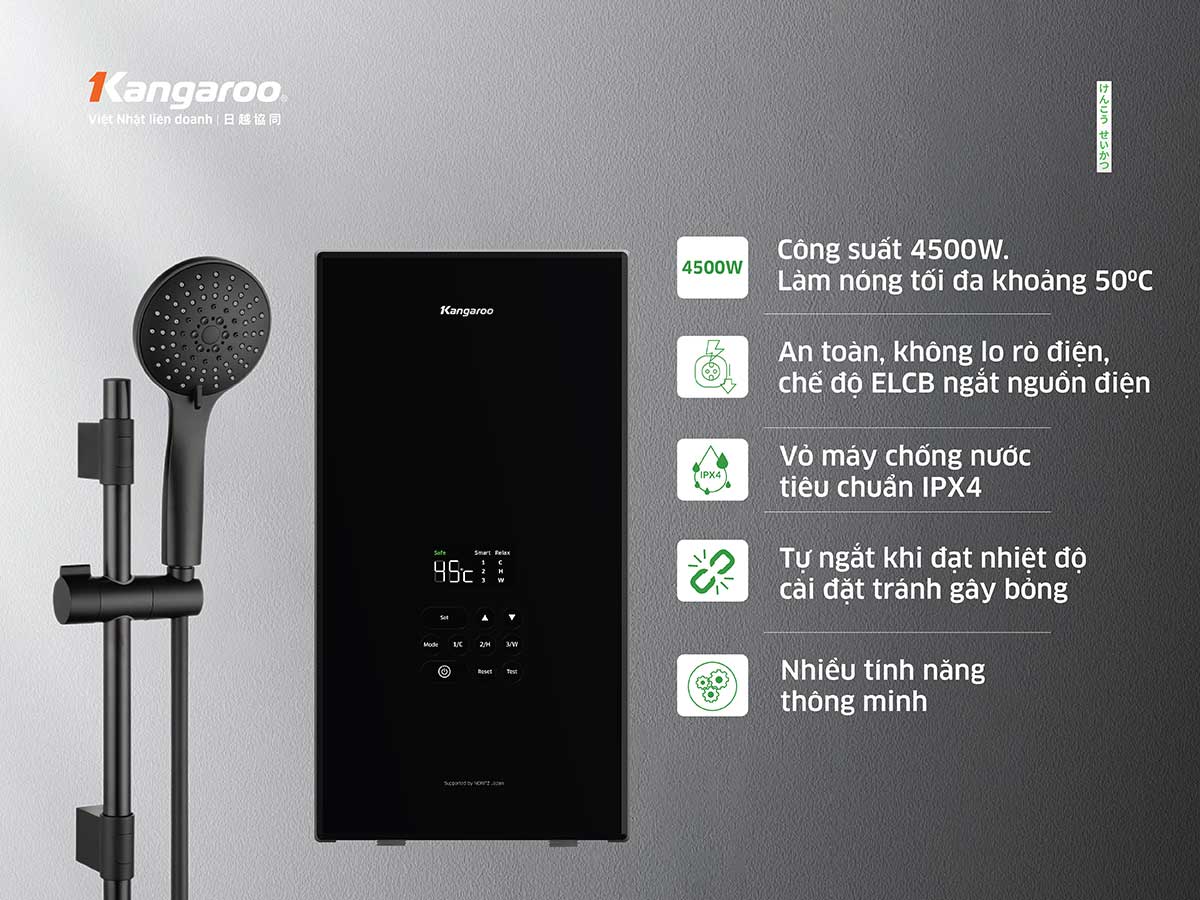 Máy nước nóng trực tiếp Kangaroo KGWD45N1