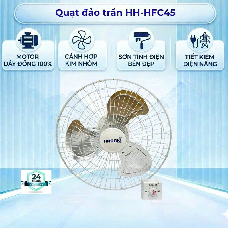 Quạt đảo trần công nghiệp Hasaki HH-HFC45
