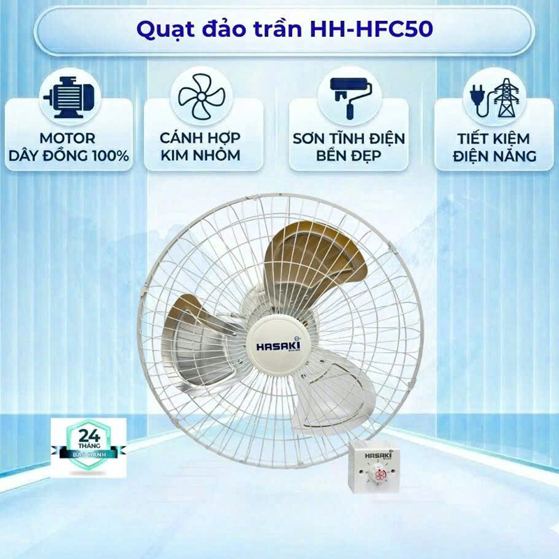 Quạt đảo trần công nghiệp Hasaki HH-HFC50