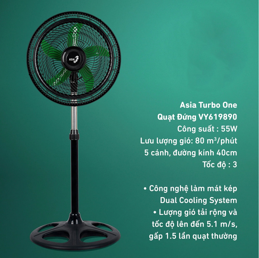 Quạt đứng Asia Turbo One VY619790