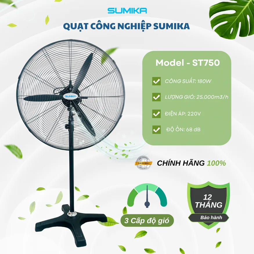 Quạt đứng công nghiệp Sumika ST750