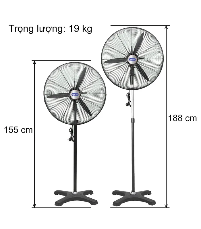 Quạt đứng công nghiệp Super Win SPW600-TP