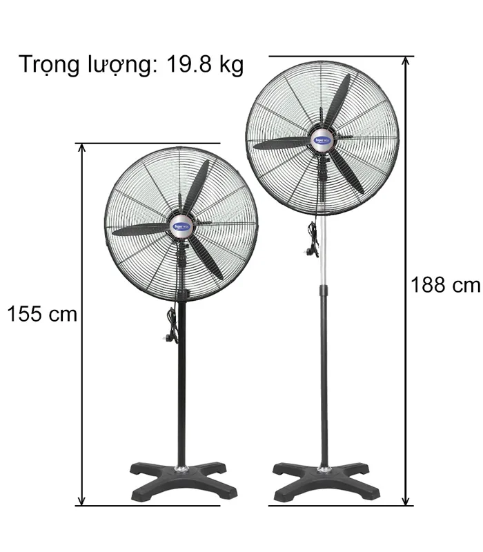 Quạt đứng công nghiệp Super Win SPW650-TP