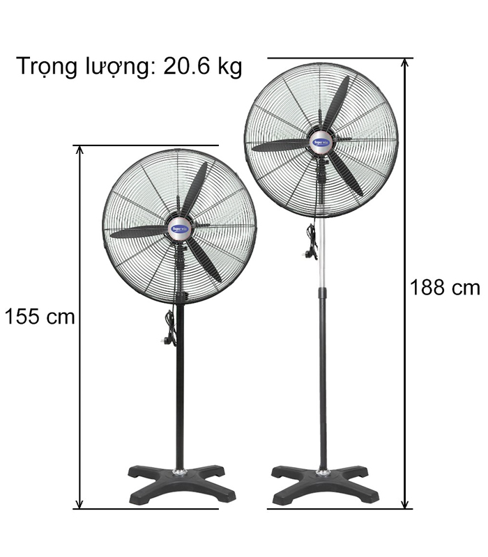 Quạt đứng công nghiệp Super Win SPW750-TP