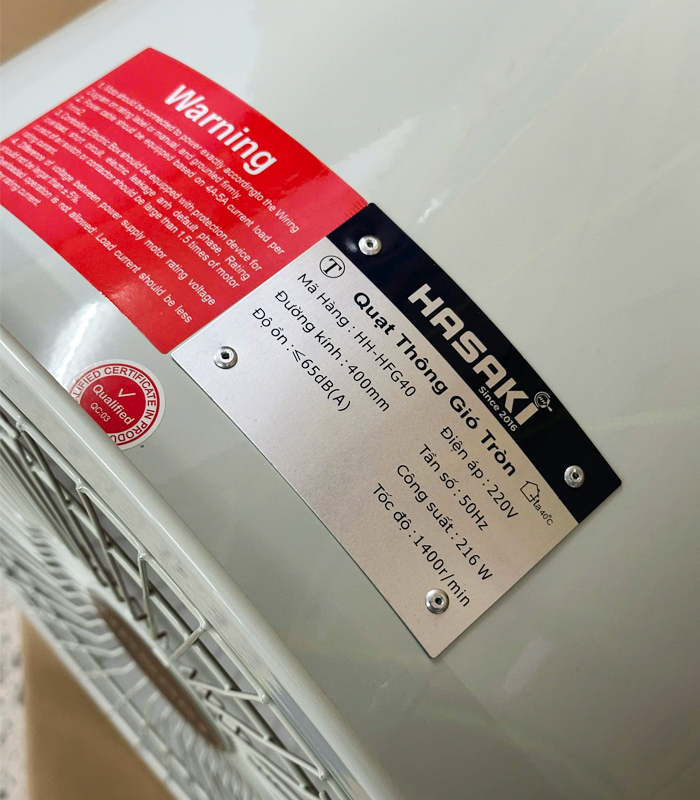 Quạt hướng trục tròn Hasaki HH-HFG40