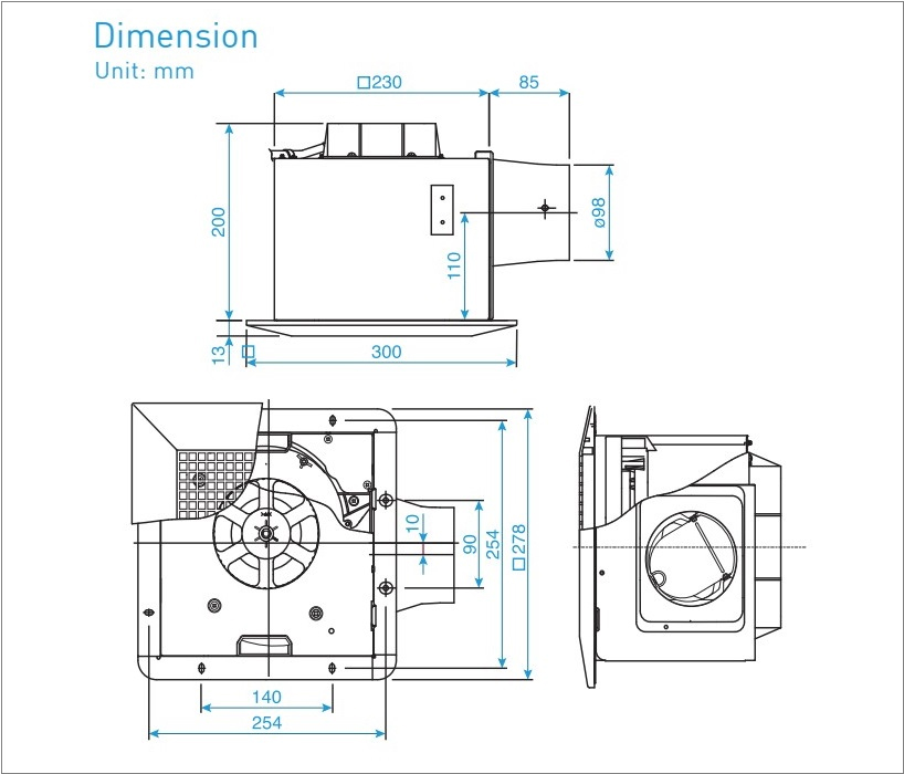 Quạt hút âm trần Panasonic FV-24CHR2