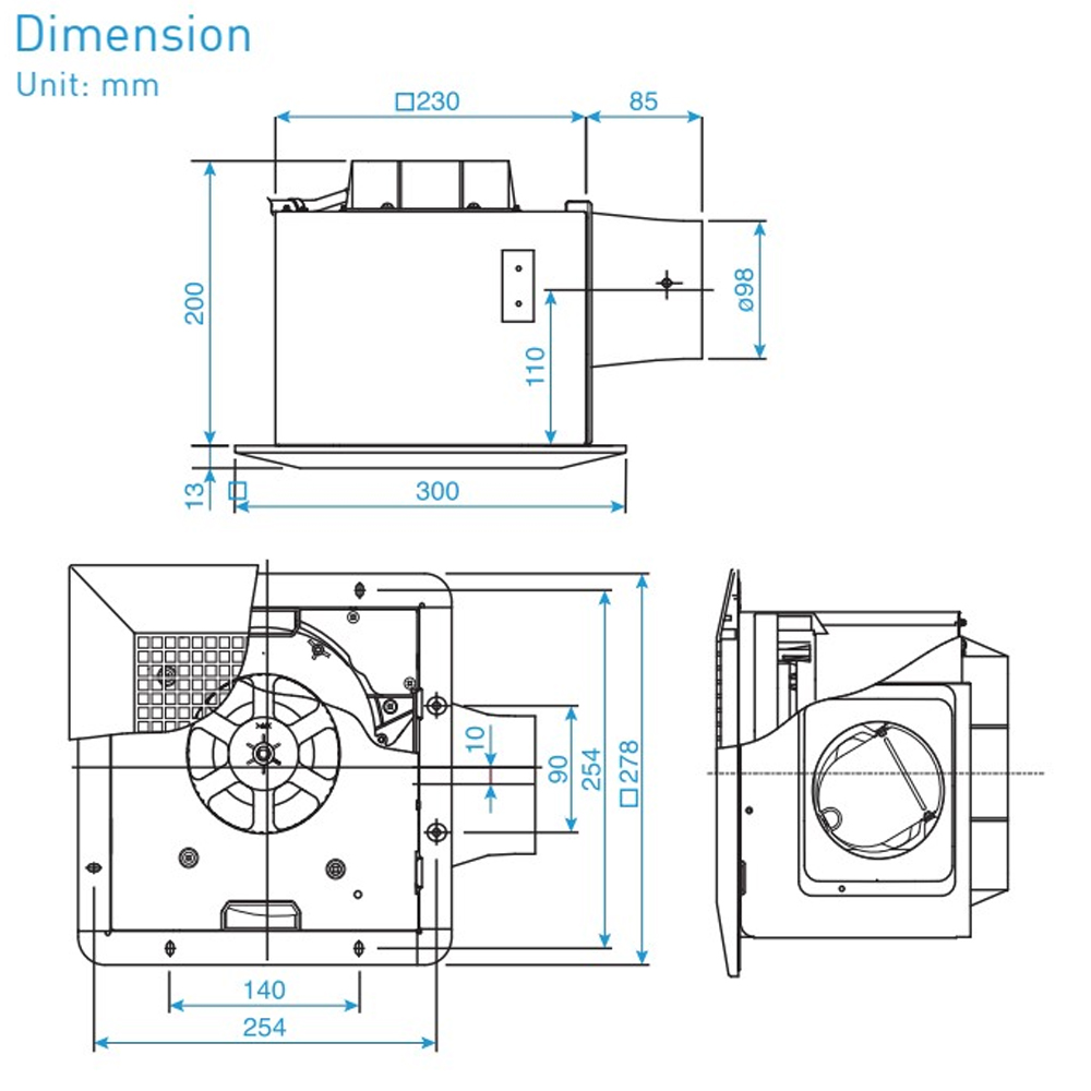Quạt hút âm trần Panasonic FV-24CUR2