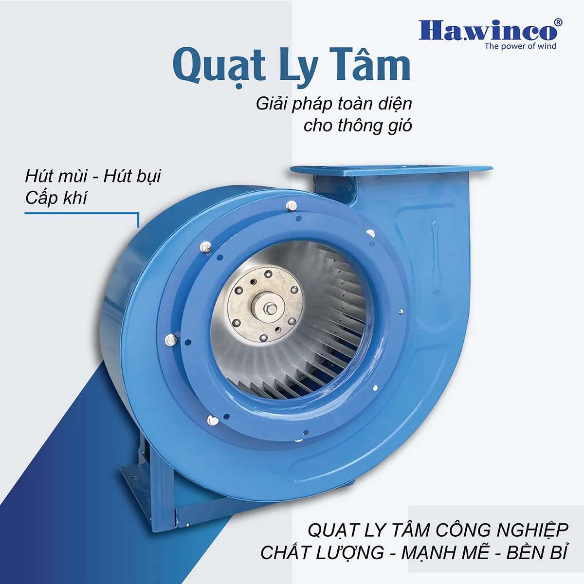 Quạt hút khói bếp ly tâm Ha.winco HF 2.5A 750W