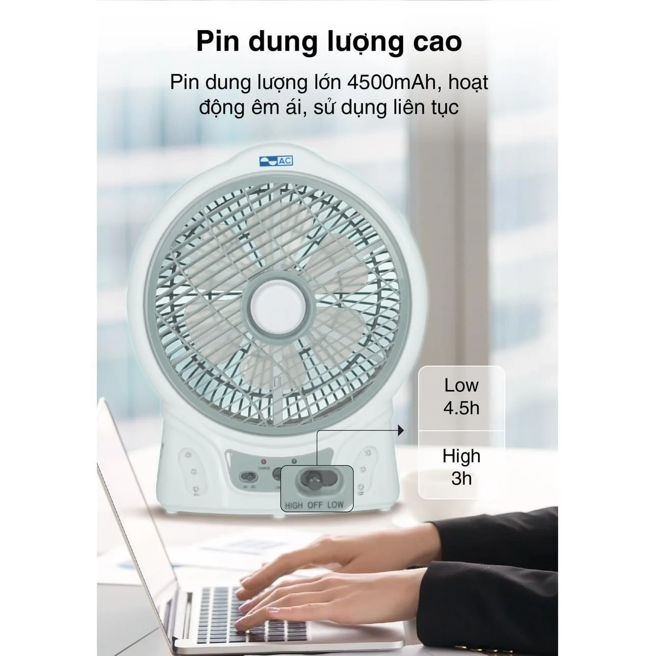 Quạt sạc AC ARF03D106