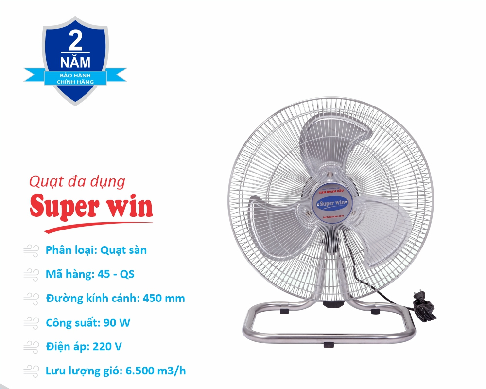 Quạt sàn công nghiệp Super Win 45-QS