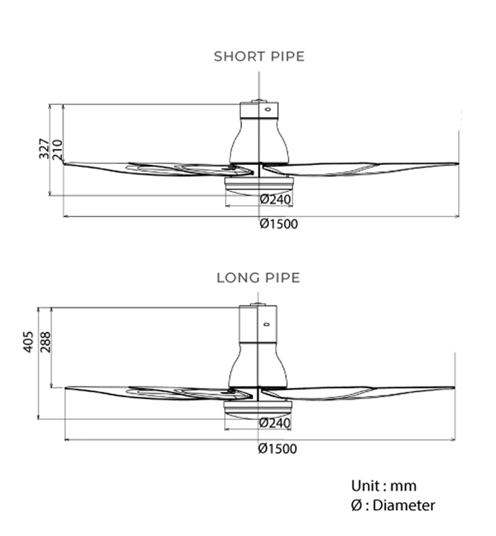 Quạt trần KDK U60FW