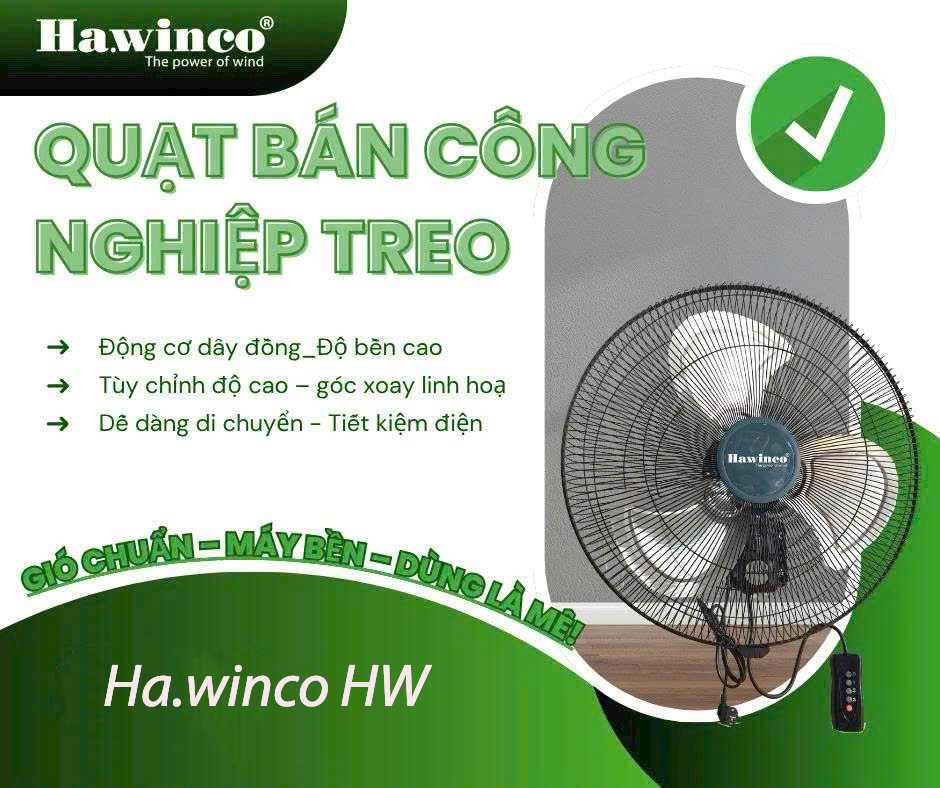 Quạt treo công nghiệp Ha.winco HW20-50