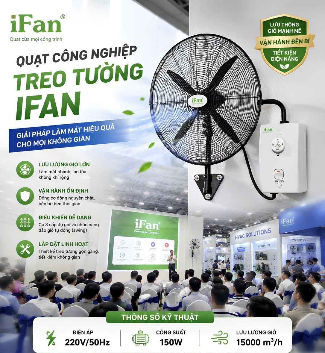 Quạt treo công nghiệp IFan NB-50 Plus