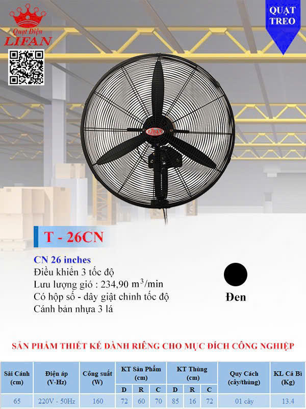 Quạt Treo Công Nghiệp Lifan T-26CN