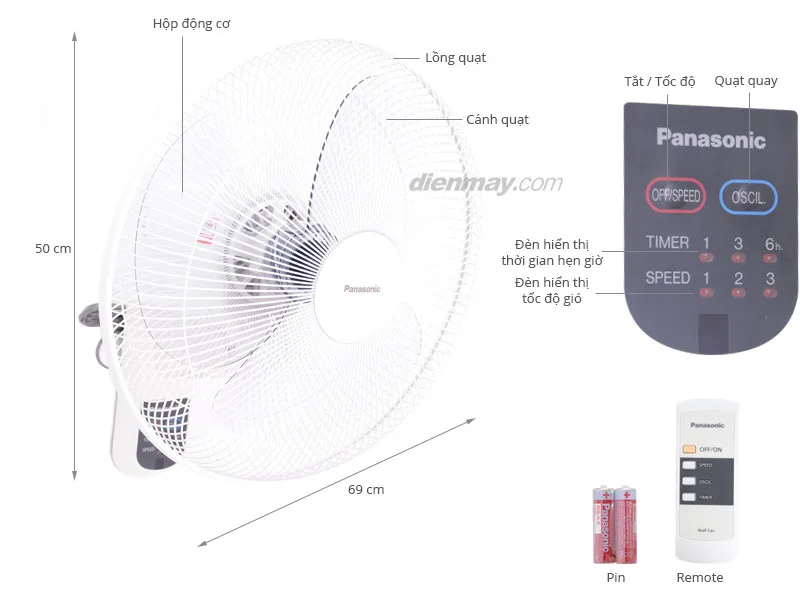 Quạt treo Panasonic F409MG