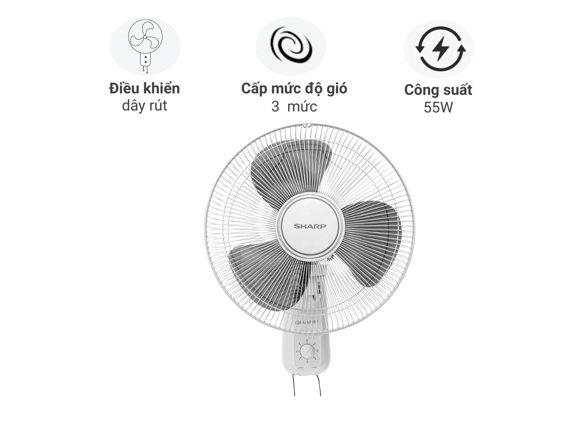 Quạt treo Sharp PJ-W40MV-LG