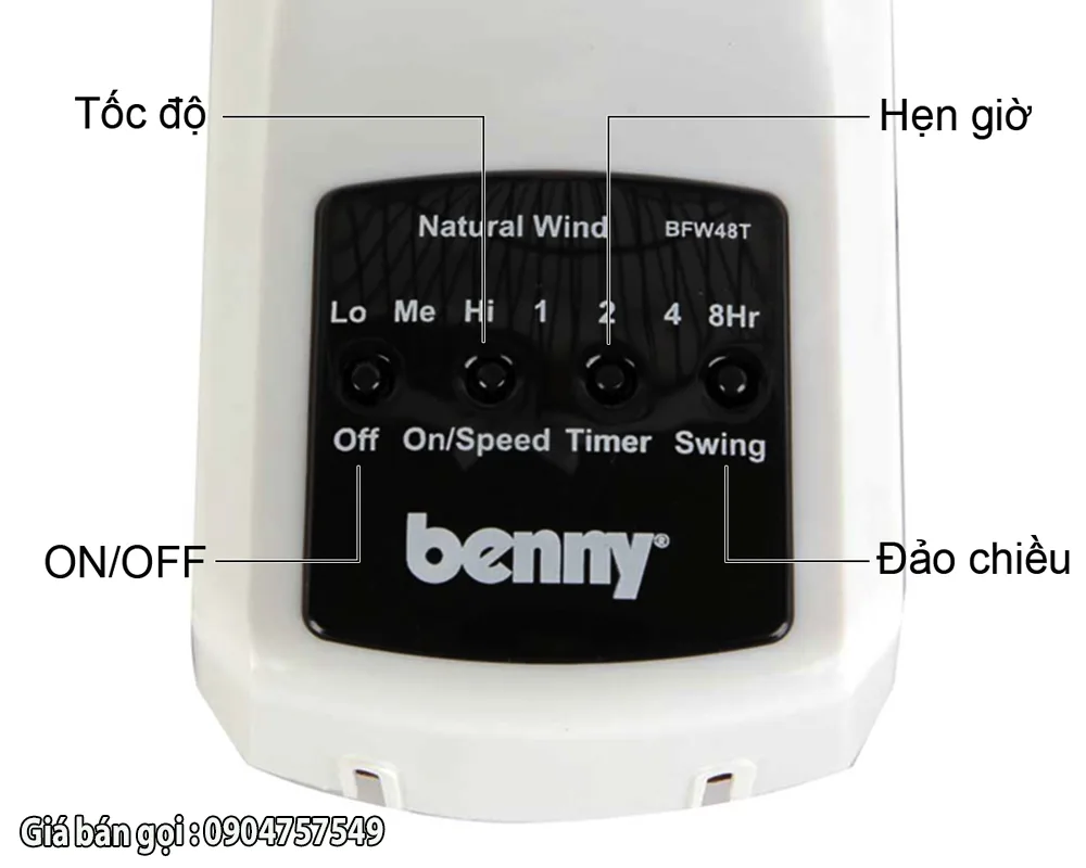 Quạt treo tường Benny BFW48T có điều khiển