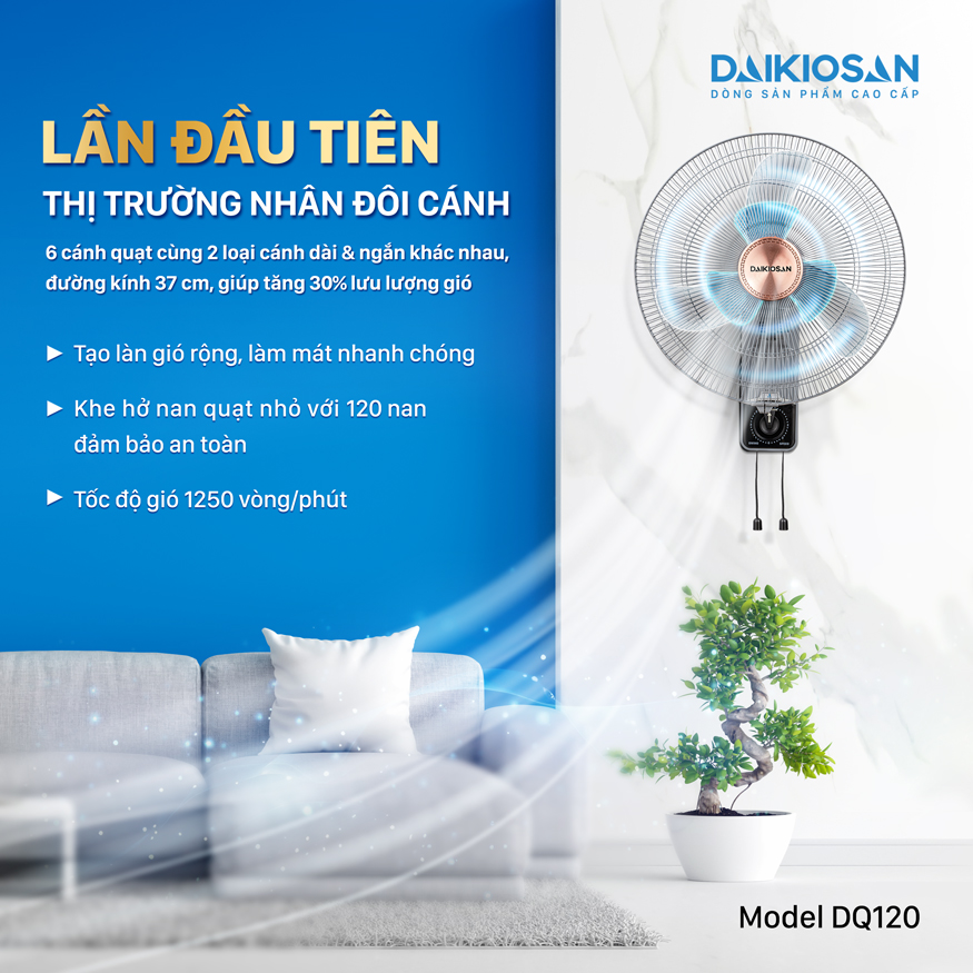 Quạt treo tường Daikiosan DQ120