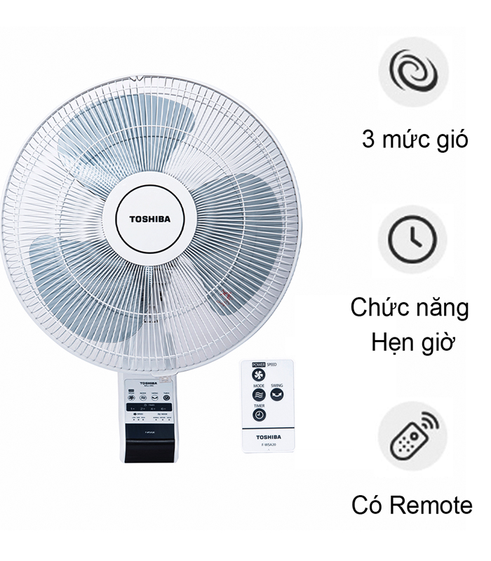 Quạt treo tường Toshiba F-WSA20(H)VN