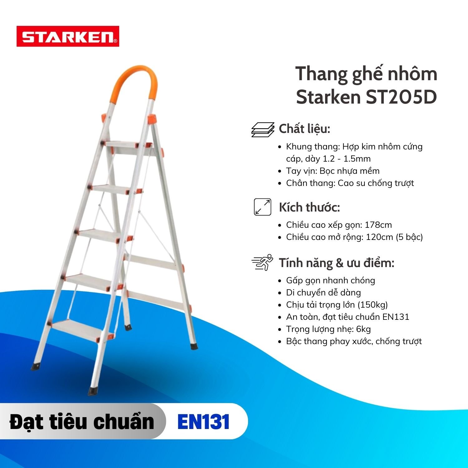 Thang Ghế Nhôm Starken ST205D