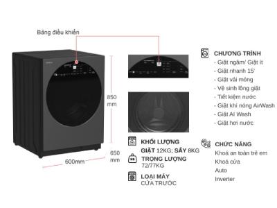 Máy Giặt Sấy Cửa Trước Hitachi BD-D120XGV