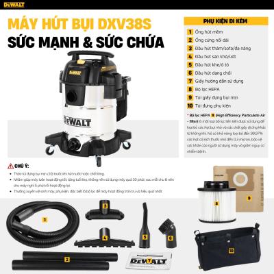 Máy hút bụi công nghiệp khô và ướt Dewalt DXV38S