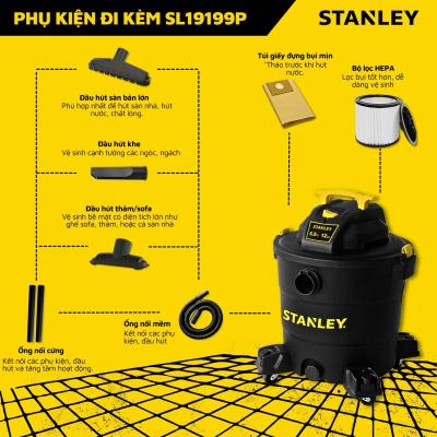 Máy Hút Bụi Công Nghiệp Khô Và Ướt Stanley SL19199P