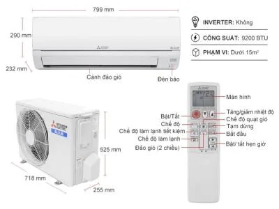 Máy lạnh Mitsubishi Electric 1HP MS-HP25VF