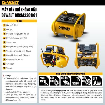 Máy nén khí không dầu 11L Dewalt DXCM3301181