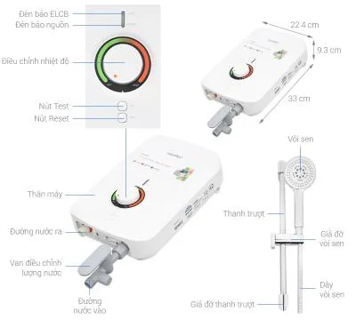 Máy nước nóng trực tiếp Comfee CWH-45MVNVN(W)-CB