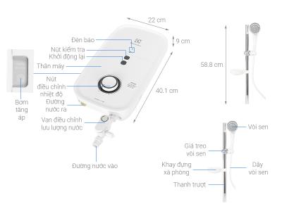 Máy nước nóng trực tiếp Electrolux EWE451KB-DWG2