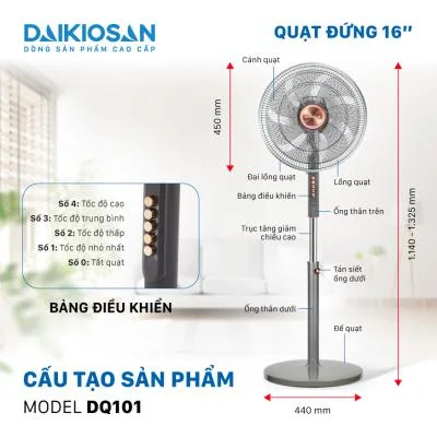 Quạt đứng Daikiosan DQ101